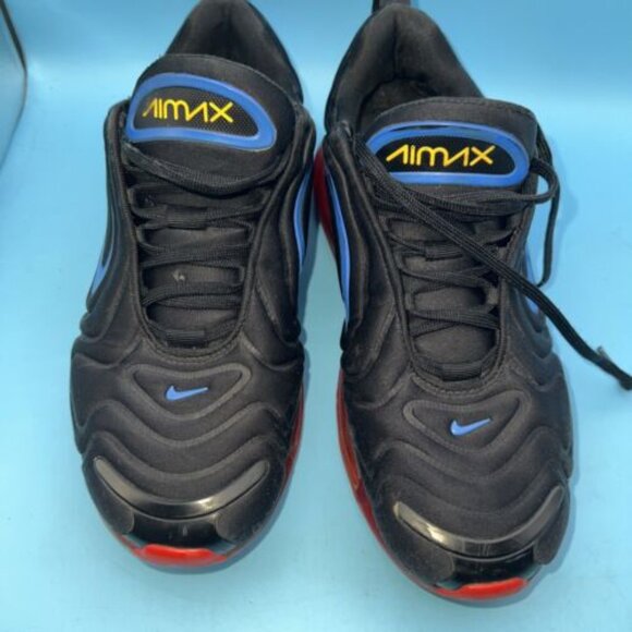 Nike Air Max 720 Black Red Blue Size Men 7 Running Shoe AQ3196-009 Women’s 8.5 - Picture 7 of 12